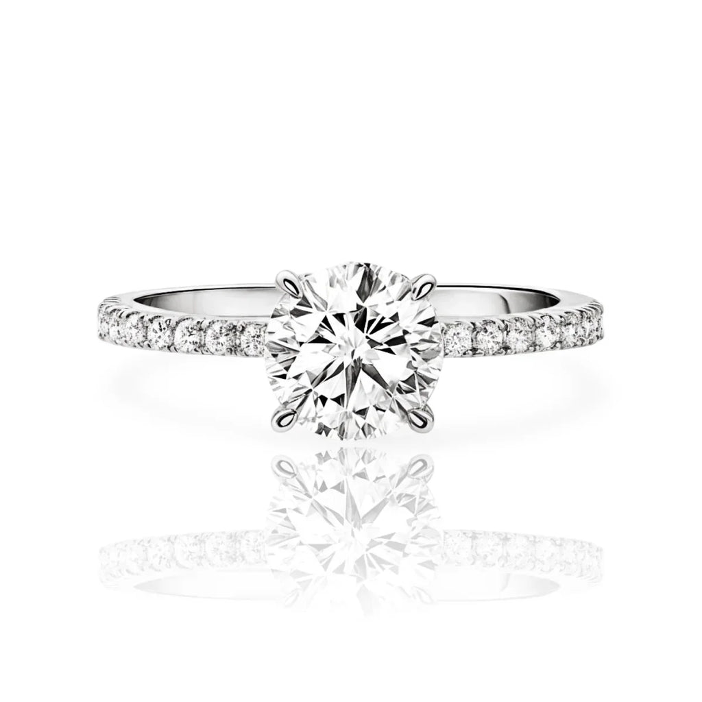 ROUND DIAMOND RING | 925 STERLING SILVER
