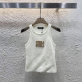 MIUE GOLDEN LETTERS TANK TOP
