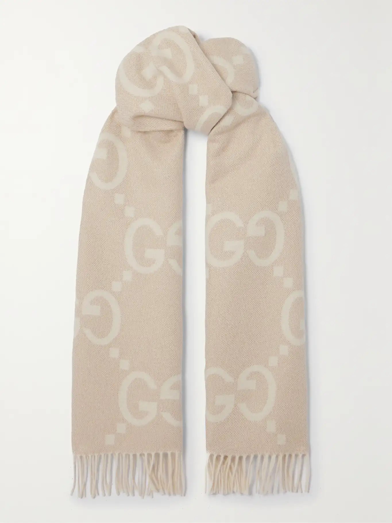 PATTERN SCARF LIGHT BEIGE