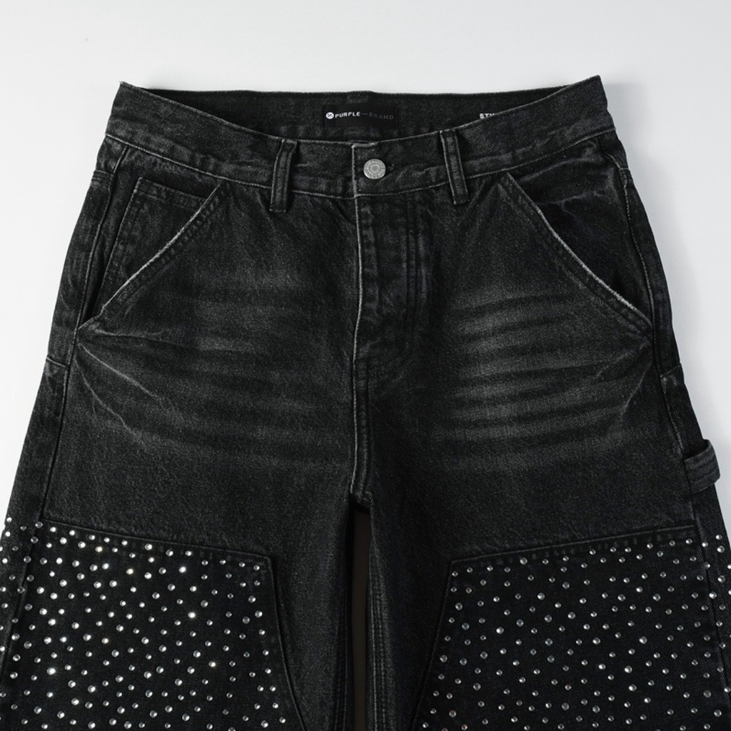 Purple Black Diamonds Jeans