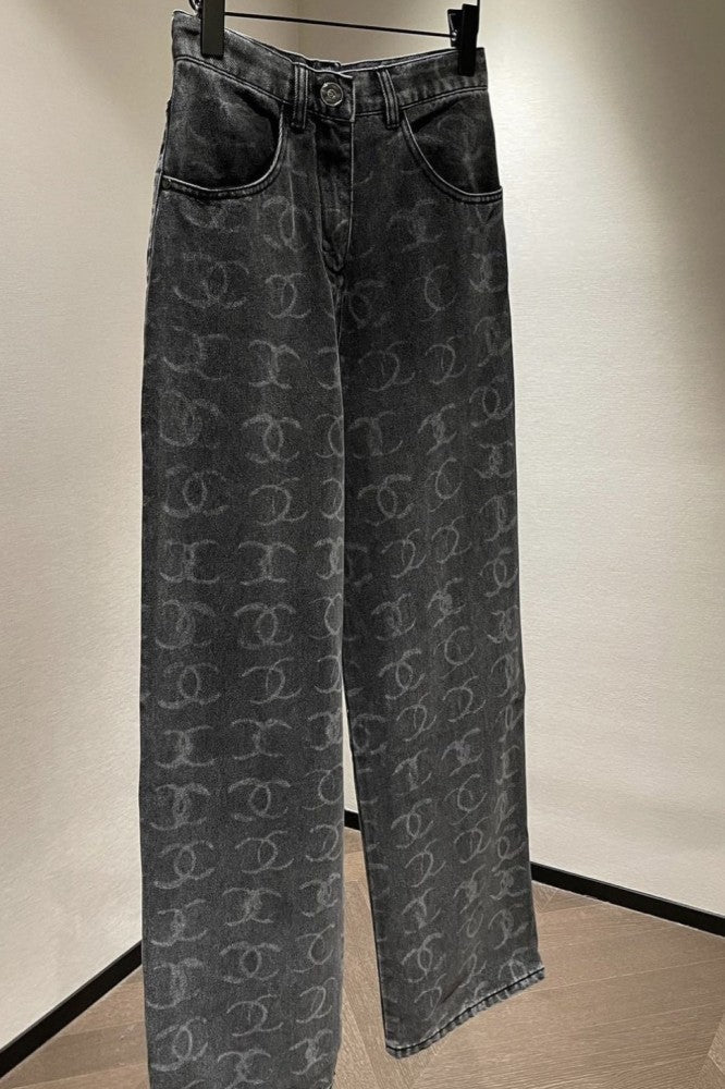 GREY SEQUIN JEANS