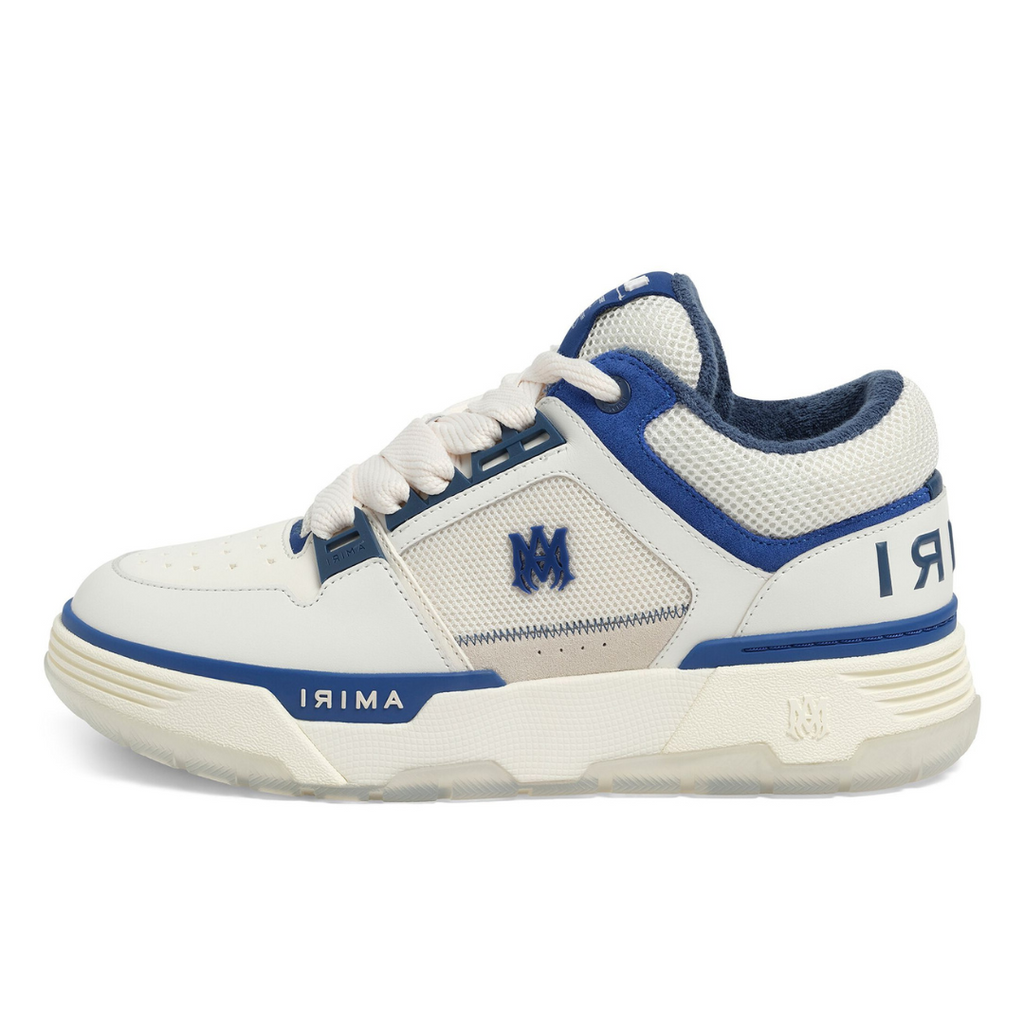 M.A. Panelled White Blue