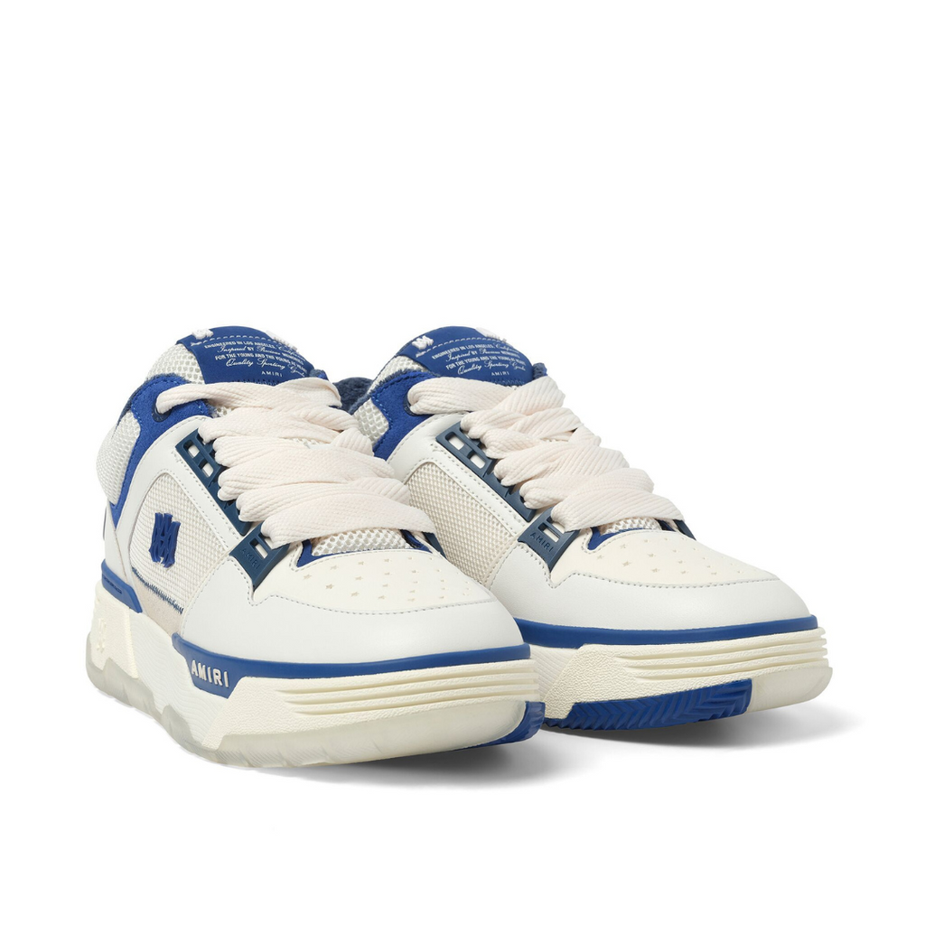M.A. Panelled White Blue
