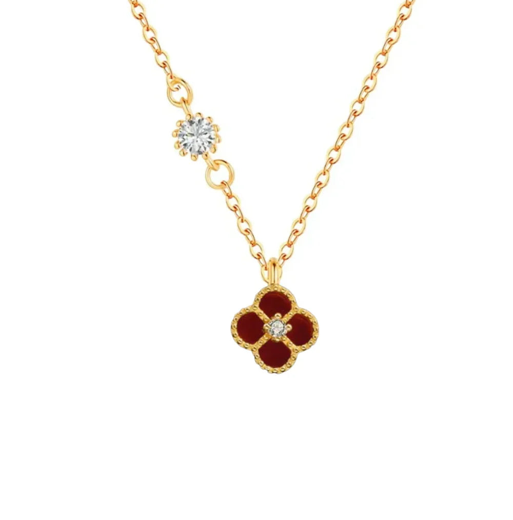 SINGLE CLOVER NECKLACE | 925 STERLING SILVER