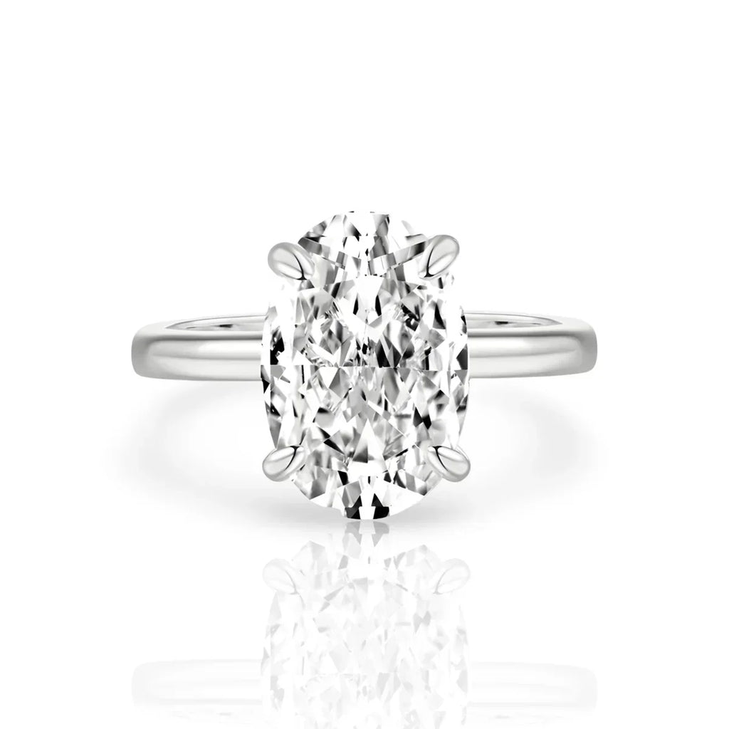 OVAL DIAMOND RING | 925 STERLING SILVER