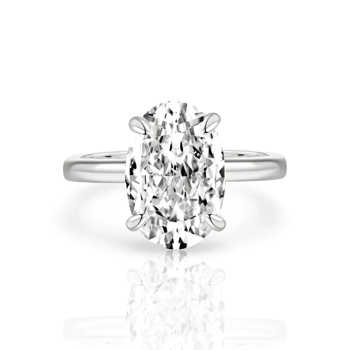 OVAL DIAMOND RING | 925 STERLING SILVER