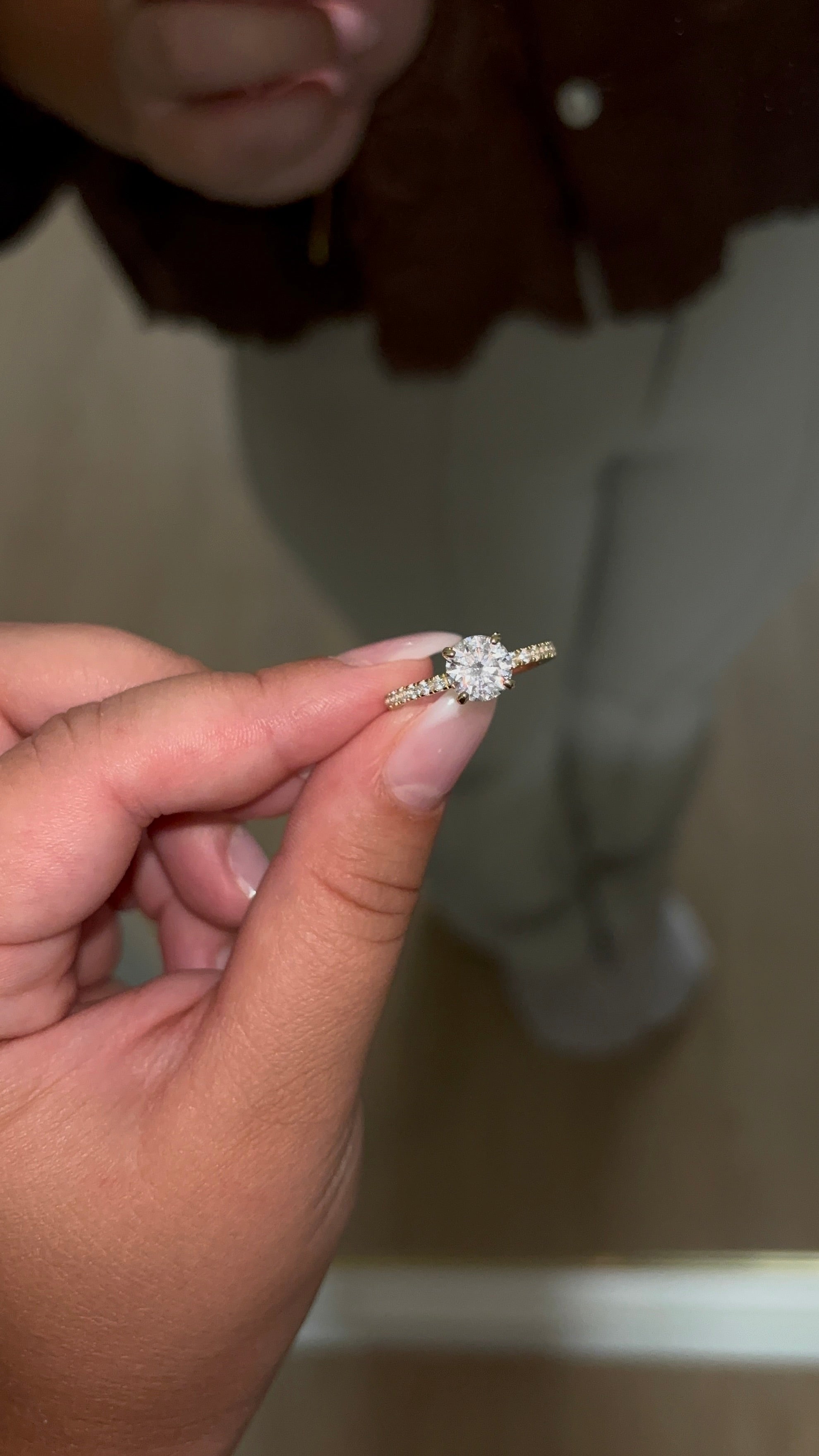 Round Diamond Ring | 925 Sterling Silver