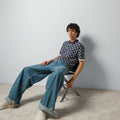 Cotton jersey polo shirt with jacquard