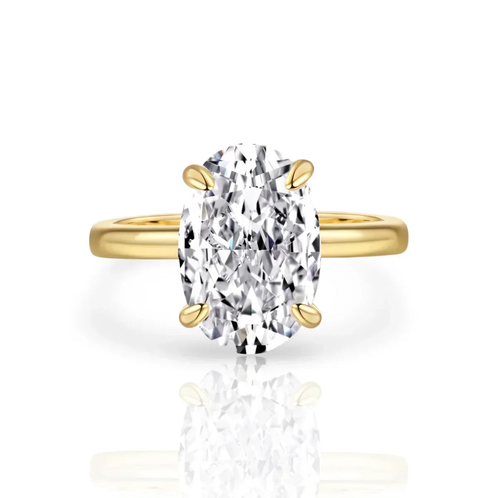 OVAL DIAMOND RING | 925 STERLING SILVER