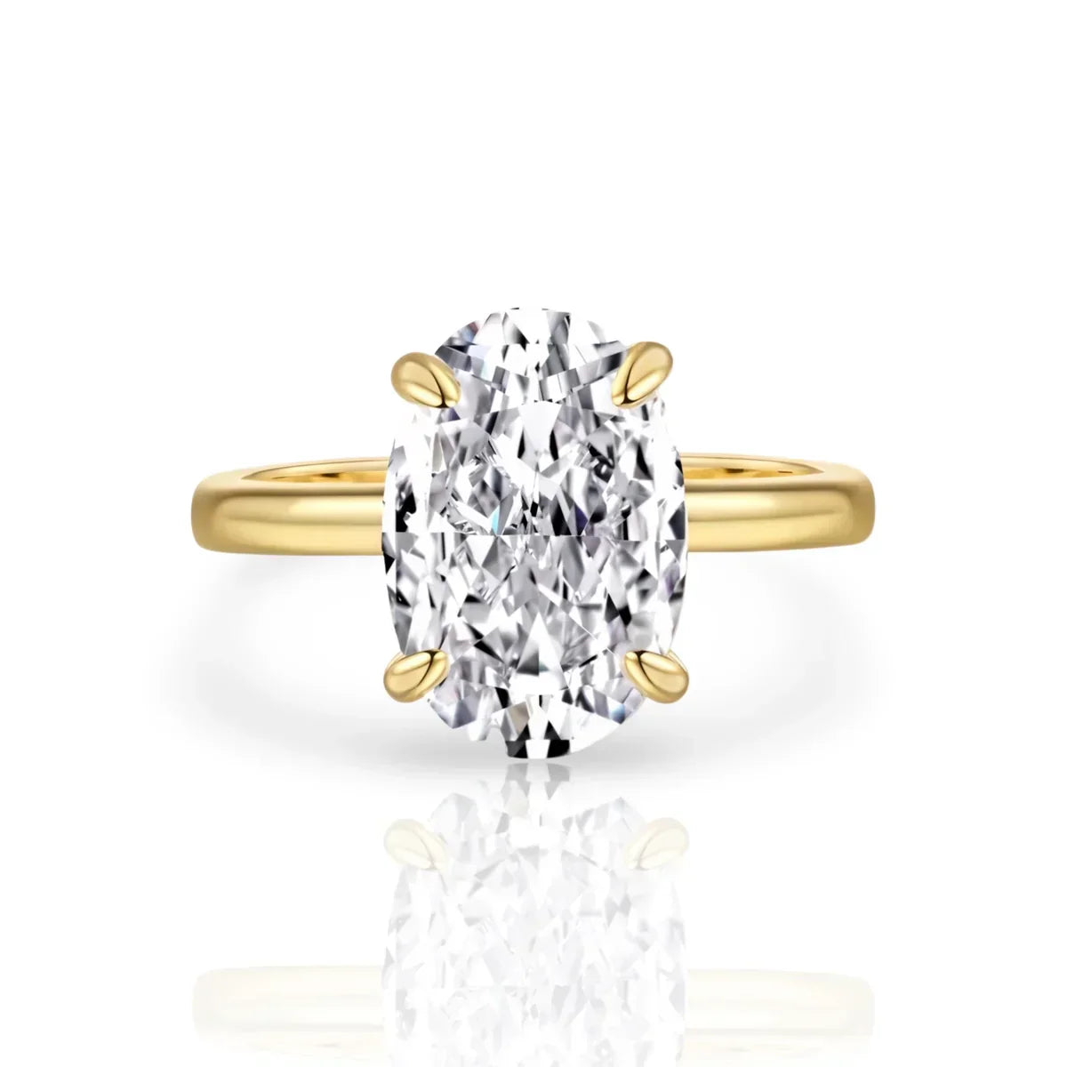OVAL DIAMOND RING | 925 STERLING SILVER