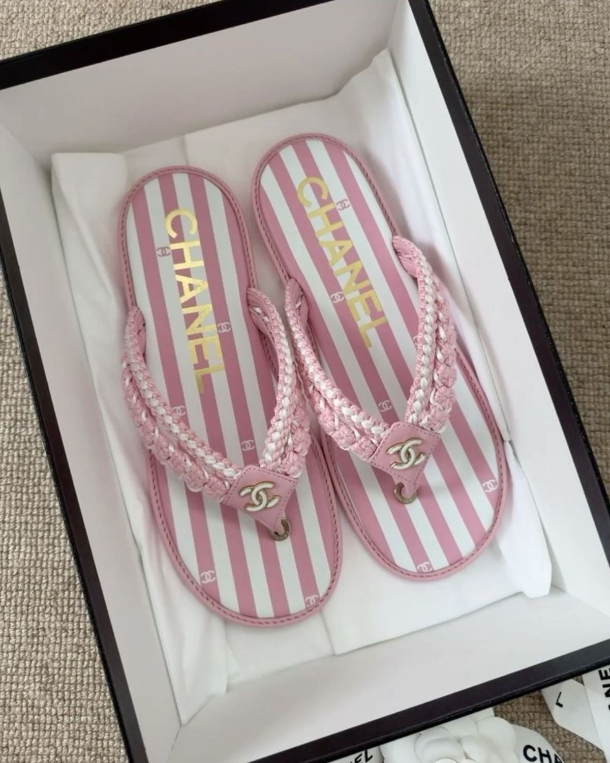 PINK STRIPES SANDALS