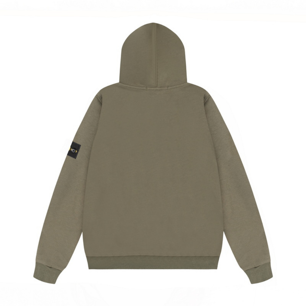Stone Monogram Zip Hoodie