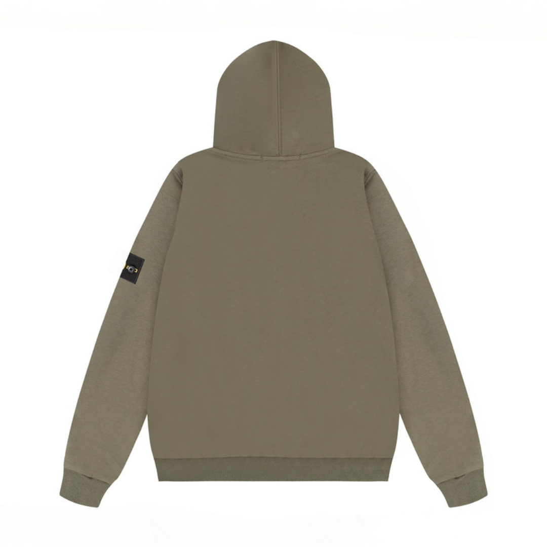 Stone Monogram Zip Hoodie