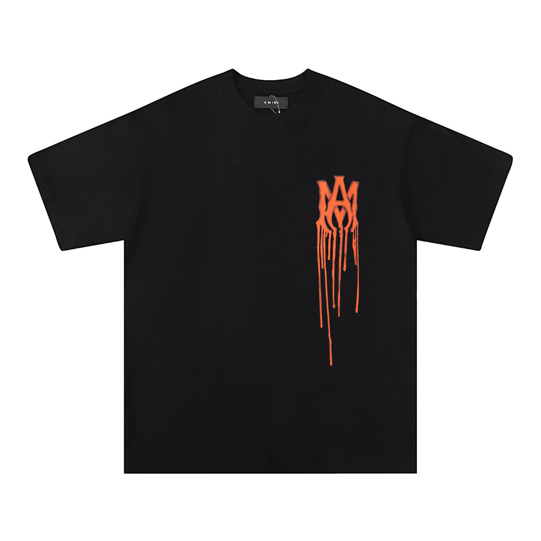 Amr Paint Drip AM Black T-shirt