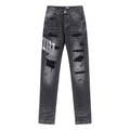 Amr Grey Staggered Logo Jeans