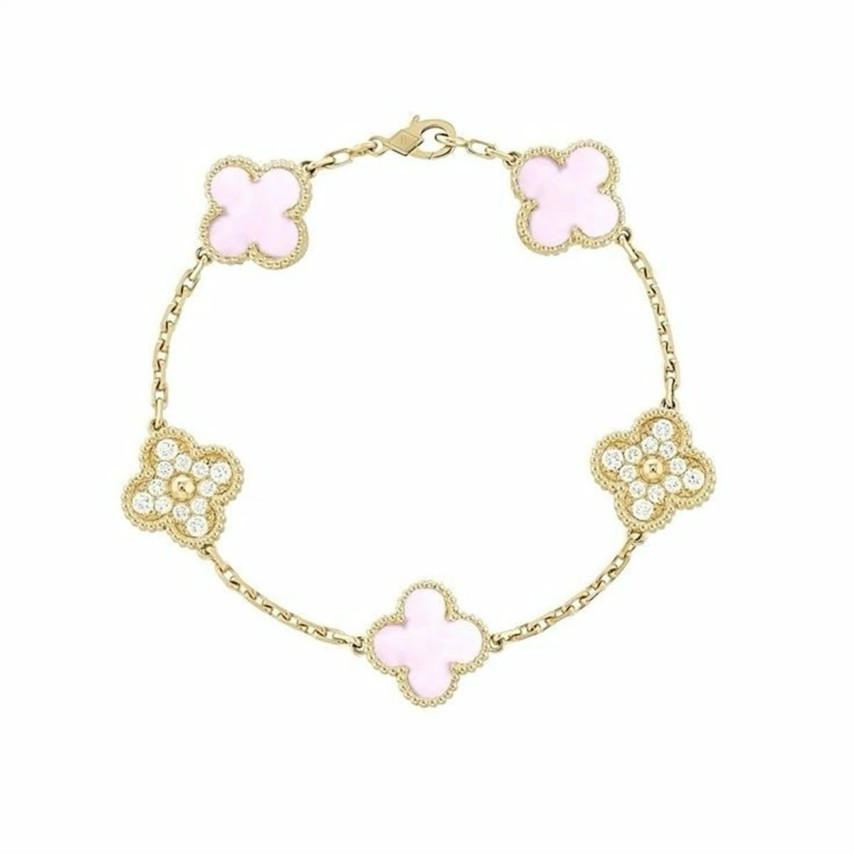 PINK WITH GOLD BRACELET
