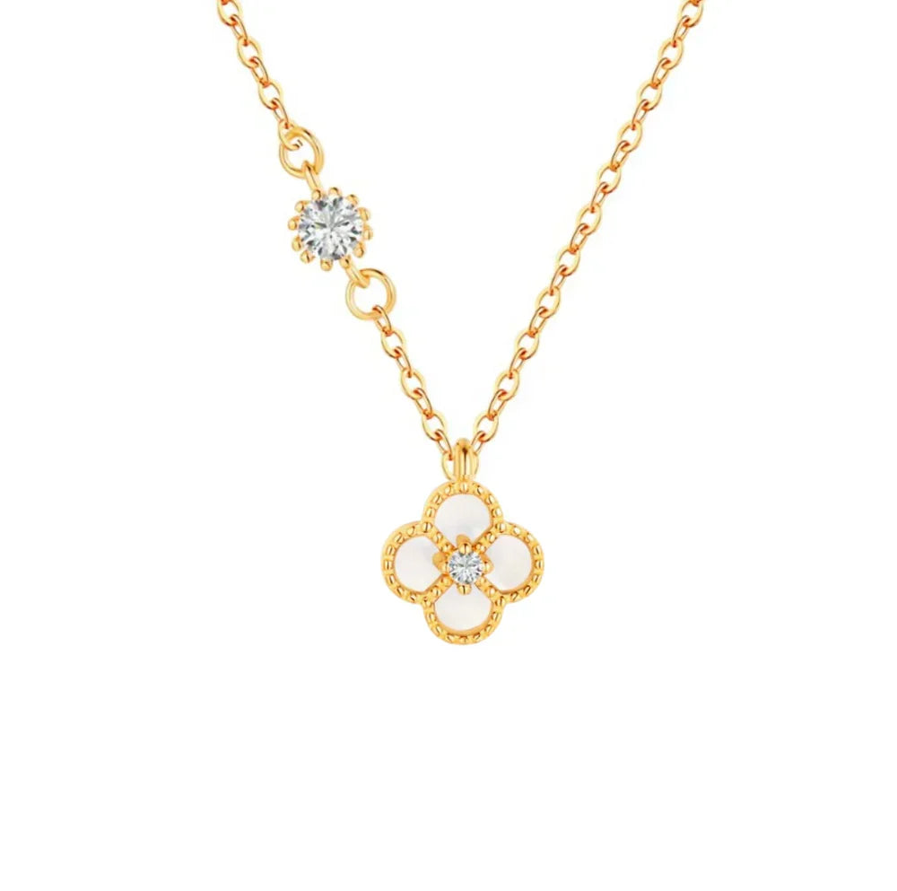 SINGLE CLOVER NECKLACE | 925 STERLING SILVER