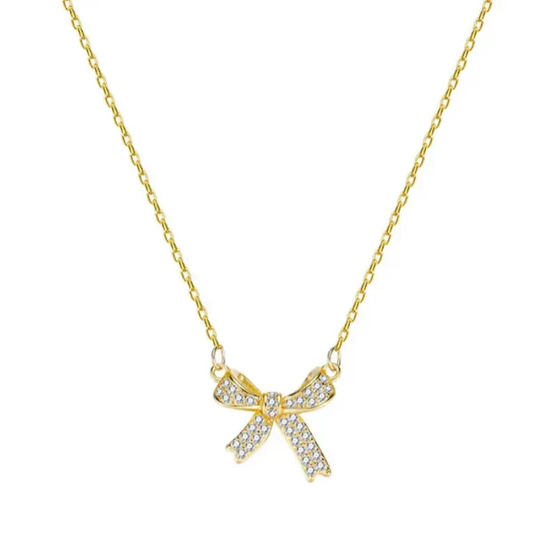 Bow Diamond Necklace