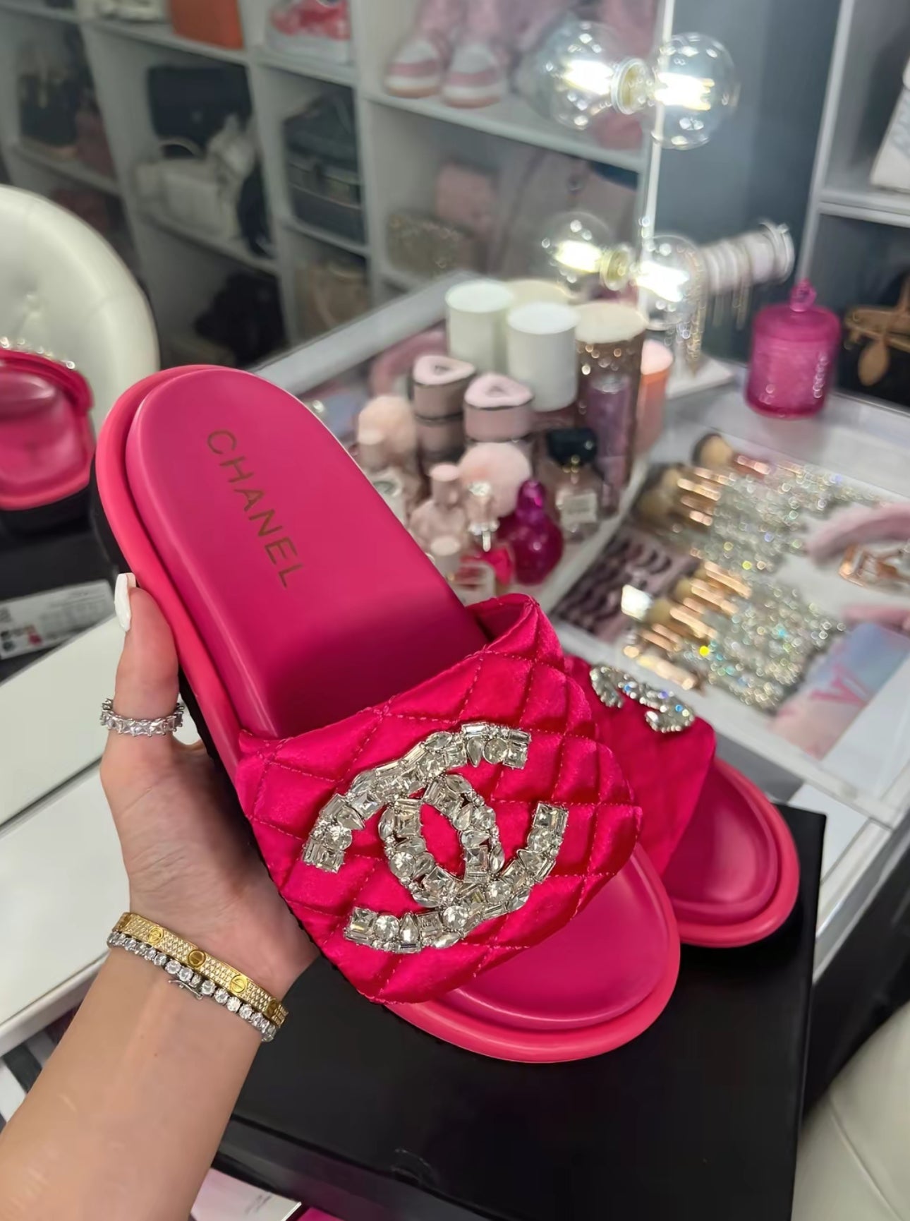 hot pink sandals