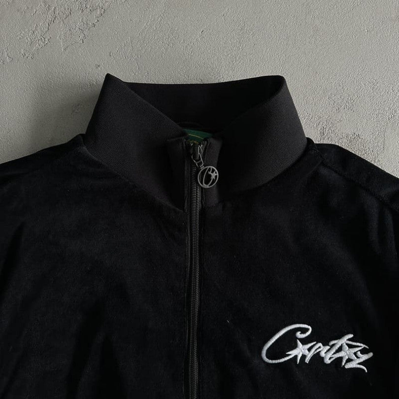 Noir Velour Tracksuit CT002
